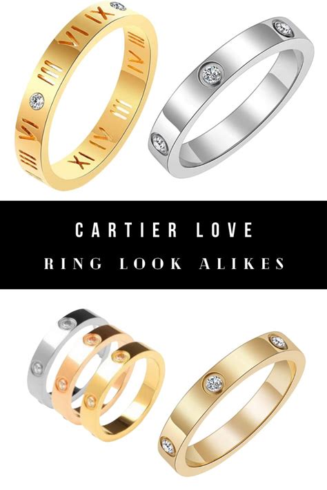 cartier ring gold dupe|cartier look alike ring.